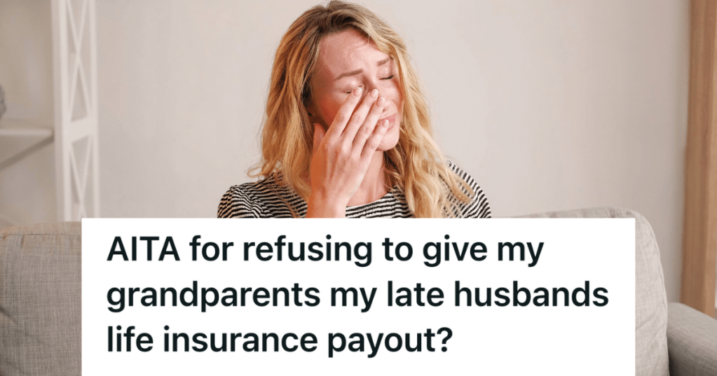 grieving woman crying after losing her husband