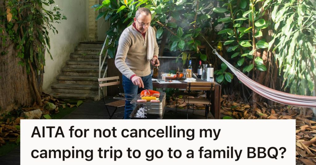 Man barbecuing vegetables