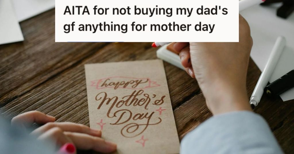 Person making a Mother's Day card with colored markers