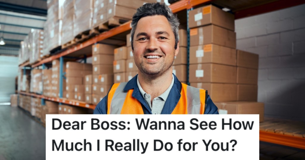 man standing in a warehouse