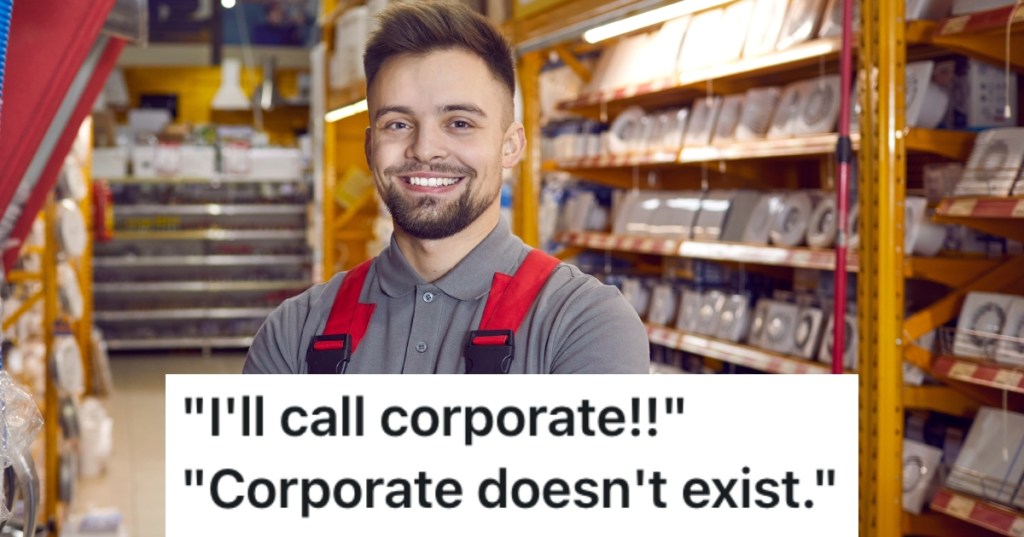 man working in a store